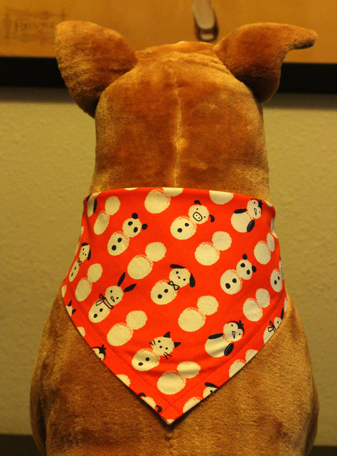 Holiday Red Dog Tieon Christmas Bandanas in Cute Cat and Snow Etsy