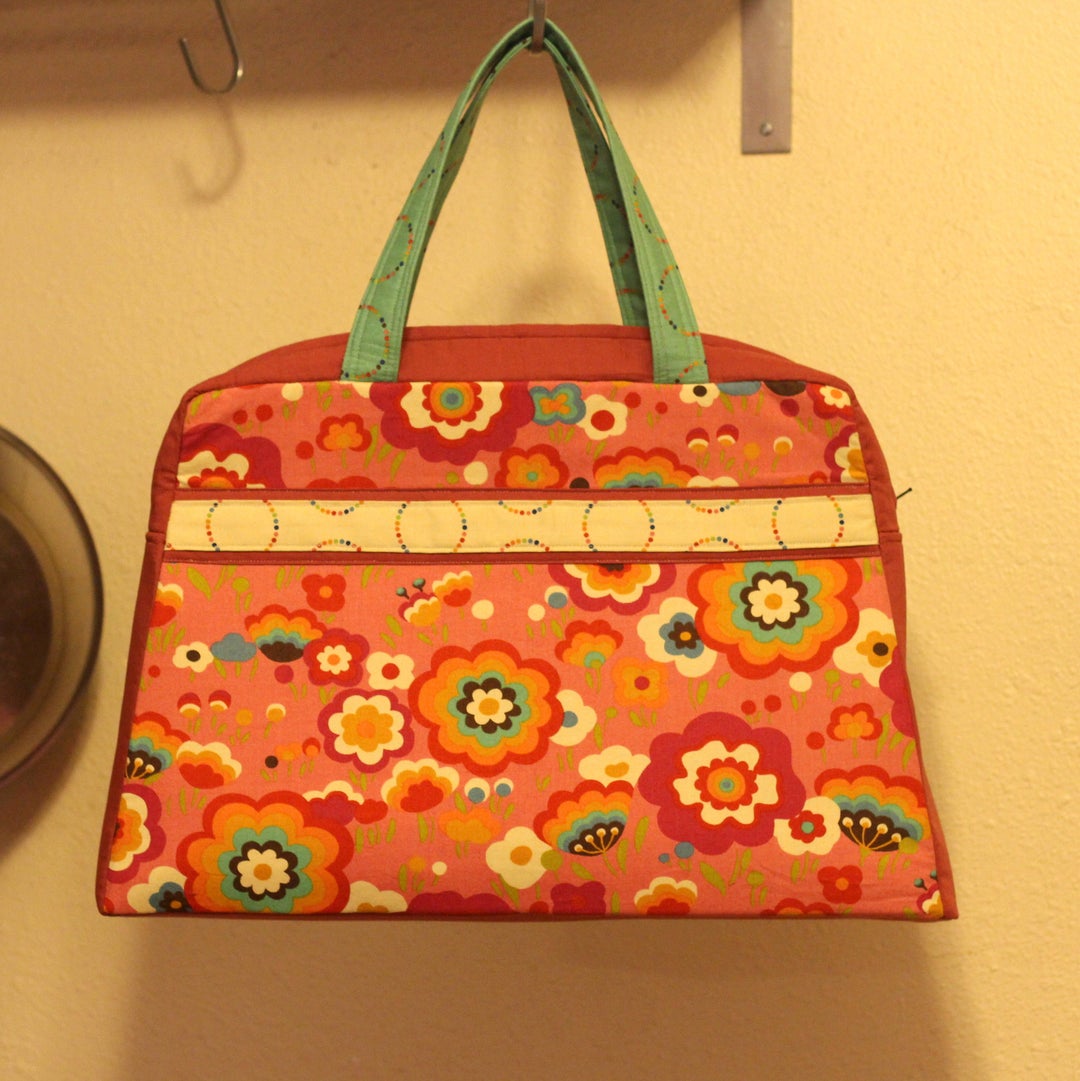 Retro Floral Print Fabric Handbag/on-flight Bag/carry-on Bag/ - Etsy