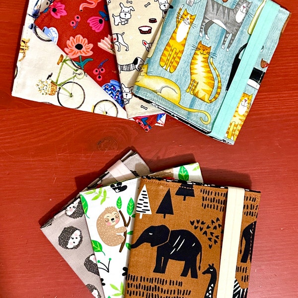 Fabric Standard Passport Cover/ Passport Holder/Passport Protector/Travel Gear/Travel Organizer in a variety of animal & floral prints.