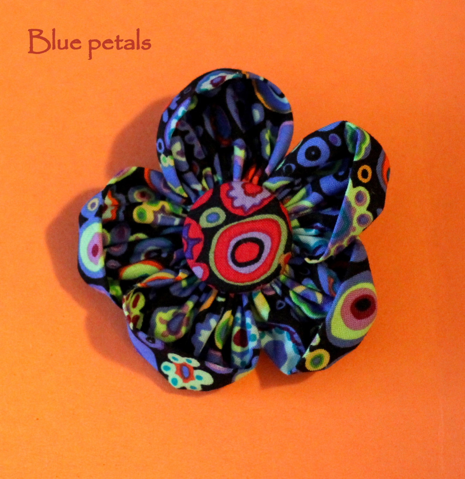 Dog Collar Flowers With Rounded Petals Made With Bold Rich Etsy