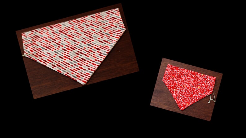 collar style bandana in a variety of Holiday designs Dog over-the