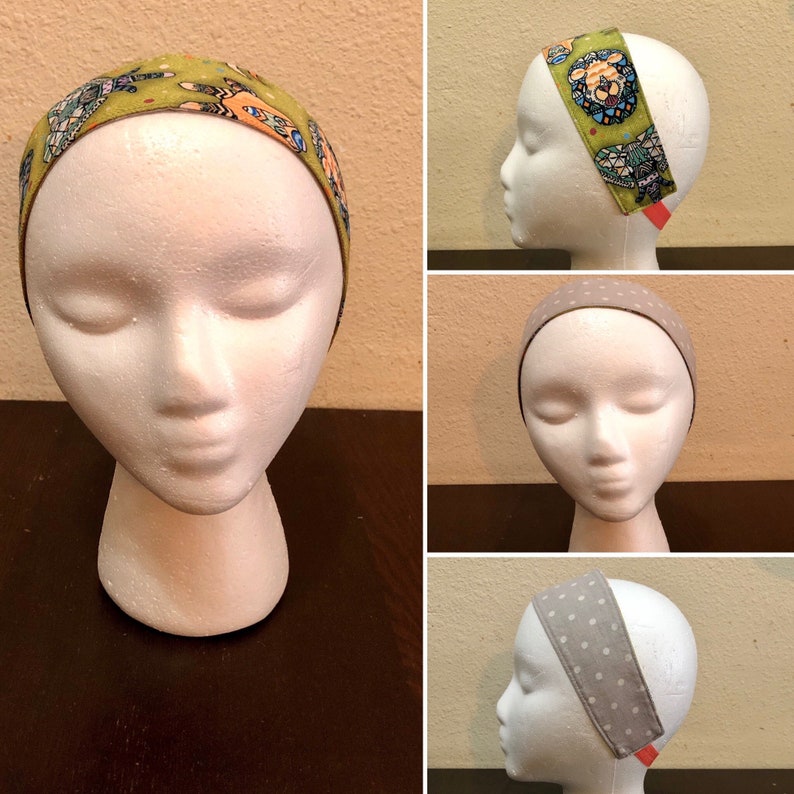 Adult Reversible Fabric Headbands 100 Cotton in a Variety of Etsy