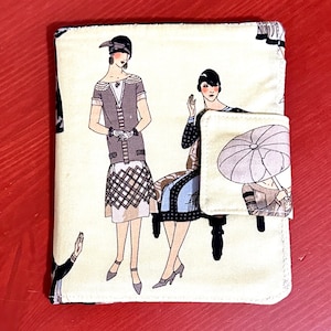 Fabric Passport Wallet/ Standard Passport Cover/ Passport Holder/Passport Protector/Travel Gear/Travel Organizer with 1920s theme.