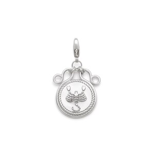 Pendentif zodiaque en argent : breloque horoscope signe astrologique avec fermoir ouvrant par Leah Yard Designs Disponible dans les 12 signes du zodiaque