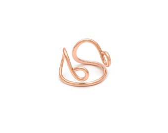 Filigree Ear Cuff in Rose Gold: Ear Cuff Handmade in Vancouver BC with Rose Gold Fill by local jewellery brand Leah Yard Designs