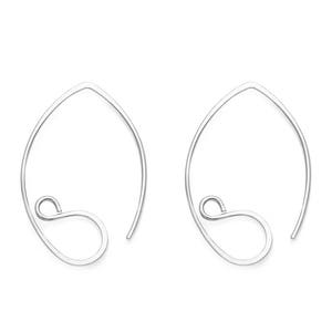 Tinsel Earrings in Silver: Filigree Oval Hoop Scroll Earrings Handmade in Vancouver BC with Sterling Silver image 1