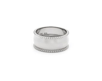 Cigar Ring in Silver: A Classic Sterling Silver Cigar Ring Band by Leah Yard Designs made with Sterling Silver