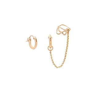 Stevie Hoop Ear Cuff Set in Gold: A Unique & Elegant Ear Cuff Set in 14 Karat Gold Fill  by Leah Yard Designs in Vancouver BC