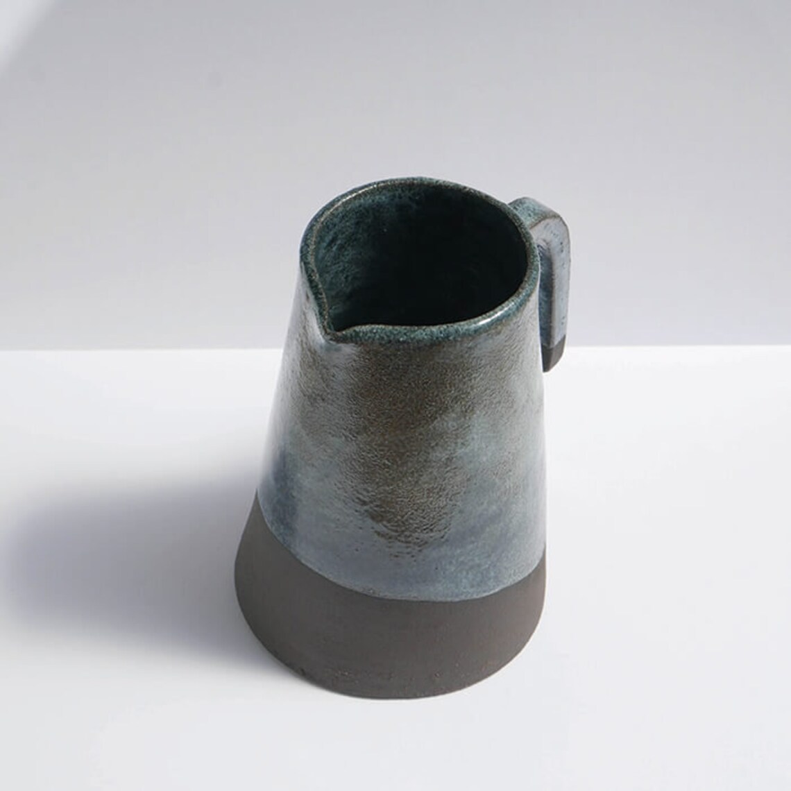 Rustic Blue Pottery Pitcher 1l/pottery Pitcher/large Handmade Pitcher ...