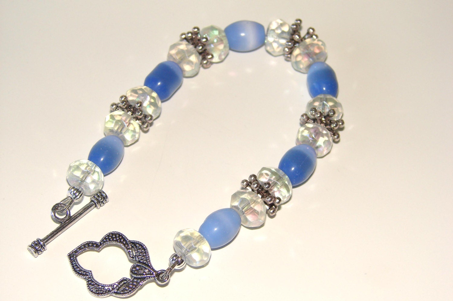 Blue Bracelet. Blue Bead Bracelet. Blue Glass Beads. Glass Bead Bracelet. Etsy