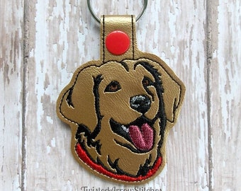 Golden Retriever Wristlet Keychain Key Fob Purebred Dog