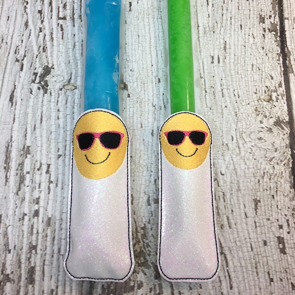 ITH Sunglass Smiley Face Popsicle Holder   - Summer - 2 Sizes Included - Embroidery Design -   DIGITAL Embroidery DESIGN