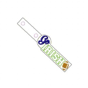 Go IRISH - Football - Key Fob In The Hoop - DIGITAL Embroidery DESIGN