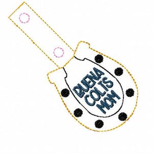Buena Colts Mom - Horseshoe - Key Fob In The Hoop - DIGITAL Embroidery DESIGN