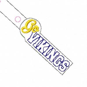 Go Vikings - Key Fob In The Hoop - DIGITAL Embroidery DESIGN