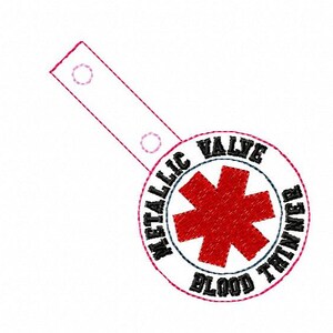 Metallic Valve - Blood Thinner - Key Fob - Embroidery Design -   DIGITAL Embroidery DESIGN