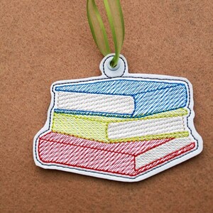 Book Ornament - 2 Styles included - In The Hoop - Ornament - DIGITAL Embroidery Design