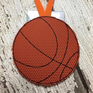 Basketball - Gift Card Holder  - Ornament -  In The Hoop - DIGITAL Embroidery DESIGN