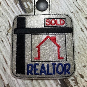 Realtor - Sold Sign - Real Estate - Key Fob DESIGN-  Digital Embroidery Design