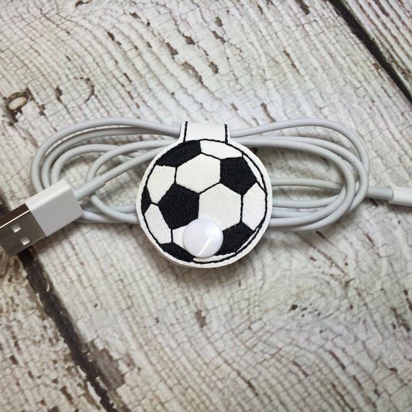 Soccer - Sports - Cord Holder - In The Hoop - DIGITAL Embroidery Design