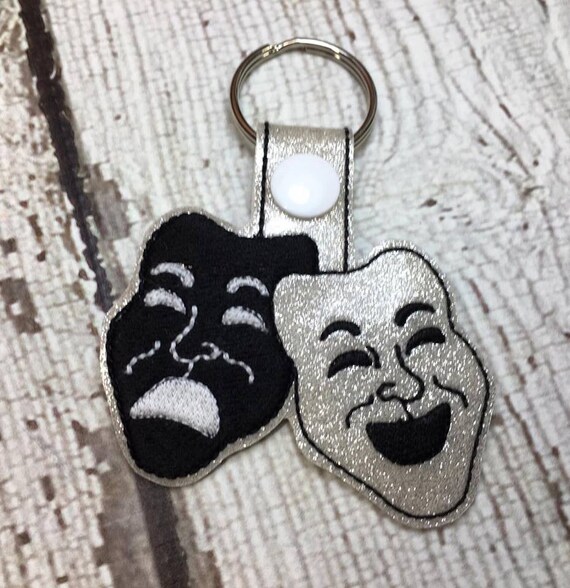 Drama Theater Masks Comedy and Tragedy Key Fob Design in Etsy