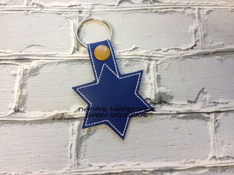 BLANK STAR of David In The Hoop Snap/Rivet Key Fob | Etsy