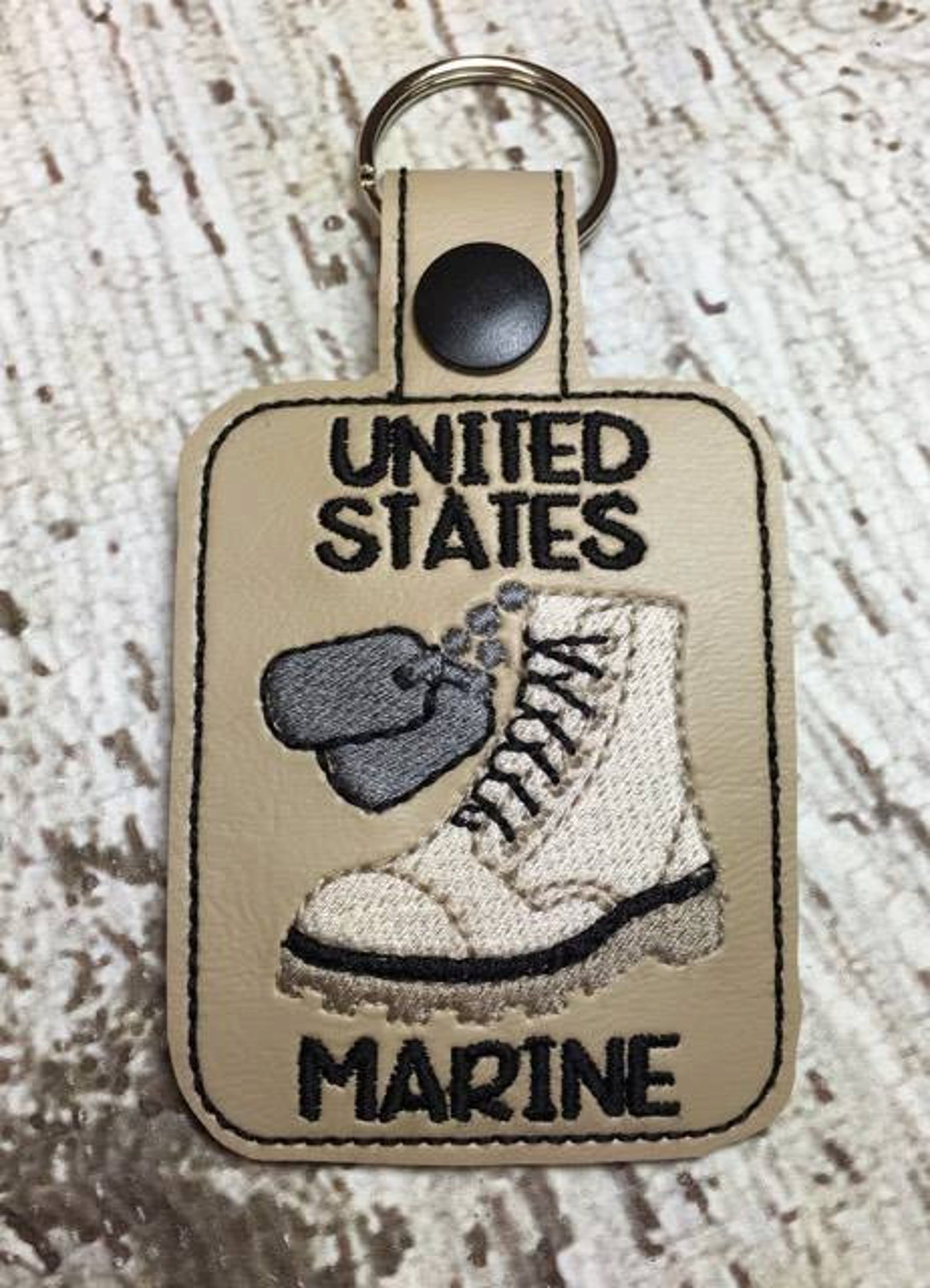 United States Marine Military Combat Boots Dog Tags Key Etsy