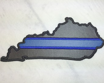 KENTUCKY - Thin BLue Line Applique - 4 Sizes Included - Embroidery Design -   DIGITAL Embroidery DESIGN