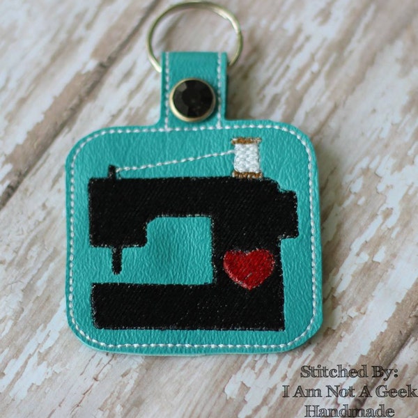 Sewing/Embroidery Machine - In The Hoop - Snap/Rivet Key Fob - DIGITAL Embroidery Design