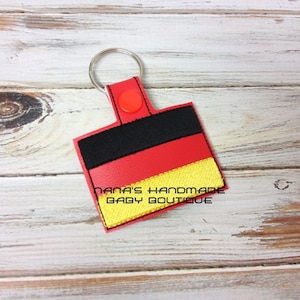 GERMAN Flag - GERMANY - in the Hoop - Snap/rivet Key Fob - DIGITAL ...