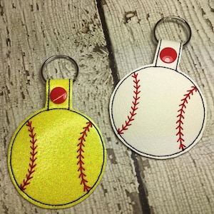 LEERE Baseball-Softball - im Hoop - Snap/Rivet Schlüsselanhänger - DIGITAL Embroidery Design