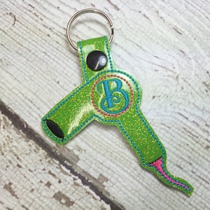 Blow Dryer - Hair Dresser - Snap Tab - In The Hoop - Snap/Rivet Key Fob - DIGITAL EMBROIDERY DESIGN