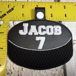 4.25 Hockey Puck Bag Tag in the Hoop 5 X 7 Hoop ONLY DIGITAL Embroidery ...