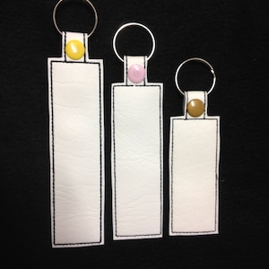 3 Größen BLANK - In The Hoop - Snap / Rivet Schlüsselanhänger - Digital Embroidery Design