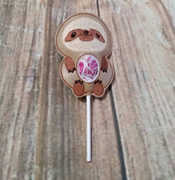 sloth sucker lollipop holder candy holder in the hoop etsy candy cane holder embroidery design