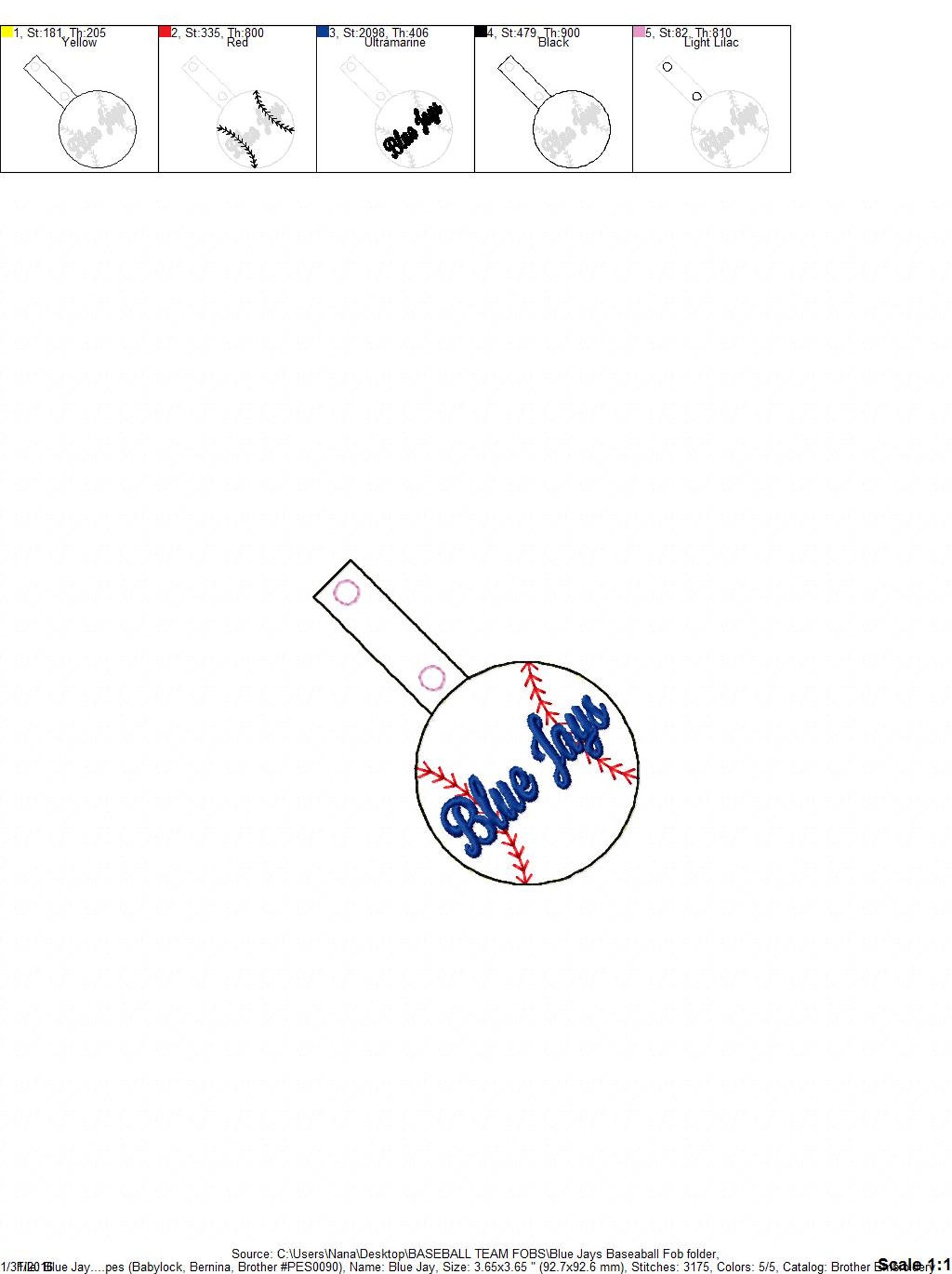 Blue Jays Baseball in the Hoop Snap/rivet Key Fob Etsy