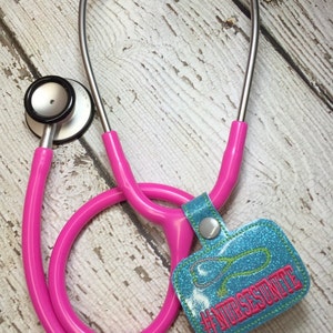 NURSES Unite Nurse Stethoscope Tab Key Fob in the Hoop - Etsy