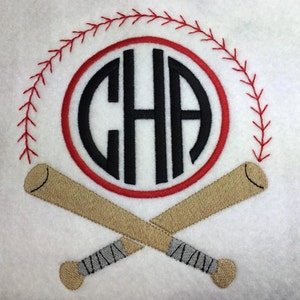 Baseball Monogram Frame ONLY - 10 sizes INCLUDED!! - Embroidery Design -   DIGITAL Embroidery Design