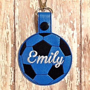 Soccer Ball Bag Tag - 5 x 7 ONLY - In The Hoop - DIGITAL Embroidery DESIGN