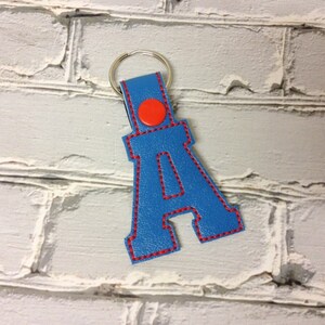 2 Inch Letter &quot;A&quot; SNAP Key Fob In The Hoop - DIGITAL Embroidery DESIGN
