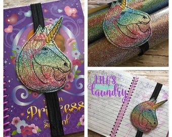 Unicorn - Book Band - Slider - In The Hoop - DIGITAL EMBROIDERY Design