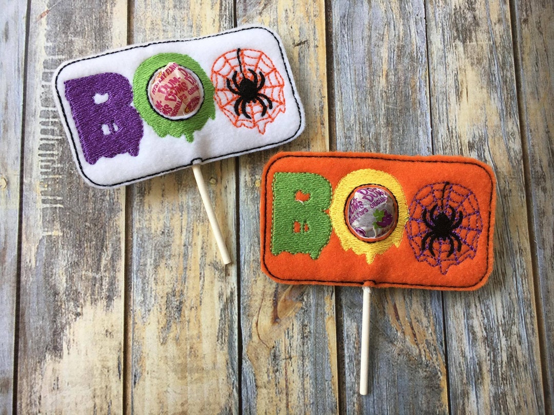BOO Sucker Lollipop Holder - Halloween - Candy - Holder- in the Hoop ...