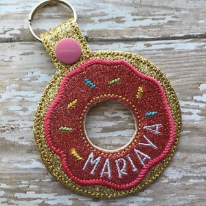 Donut - BAG TAG In The Hoop - DIGITAL Embroidery Design