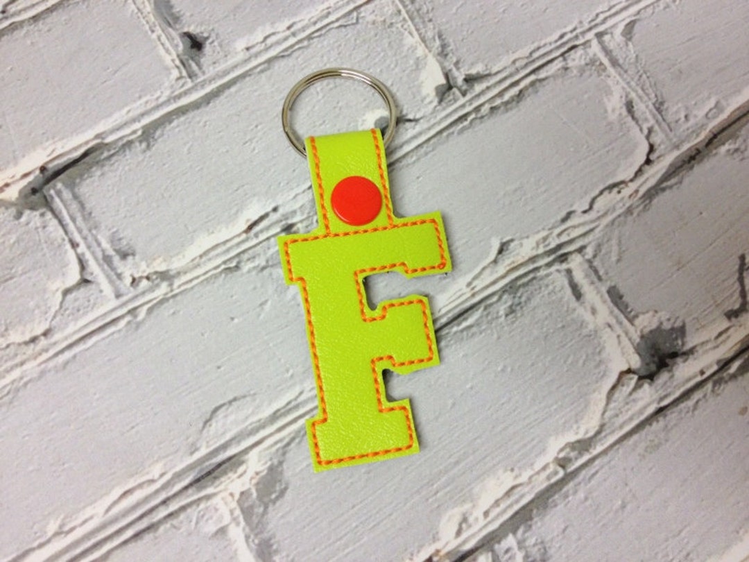 2 Inch Letter f SNAP Key Fob in the Hoop DIGITAL - Etsy