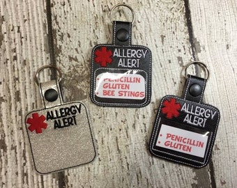 Allergy Alert - Medical - Tag - 3 Different Design styles Included - DIGITAL Embroidery DESIGN