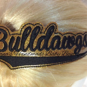 Bulldawgs - Team Headband Slip On - DIGITAL EMBROIDERY DESIGN