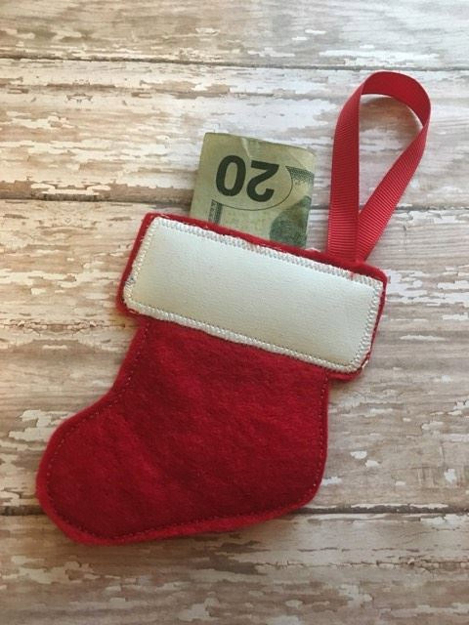 Stocking Gift Card Holder Christmas Ornament in the Etsy