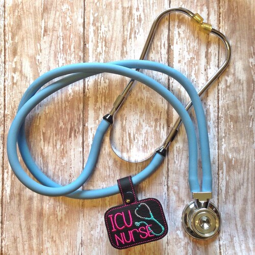 ICU Nurse Stethoscope Tab Key Fob in the Hoop DIGITAL - Etsy