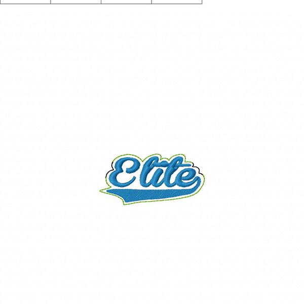 Elite - Team Headband Slip On  - DIGITAL EMBROIDERY DESIGN