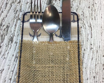 BASIC Silverware Holder - No Design on the Pouch- Silverware Holder - Table Decor - 4 x 4 and 5 x 7 - Digital Embroidery Design